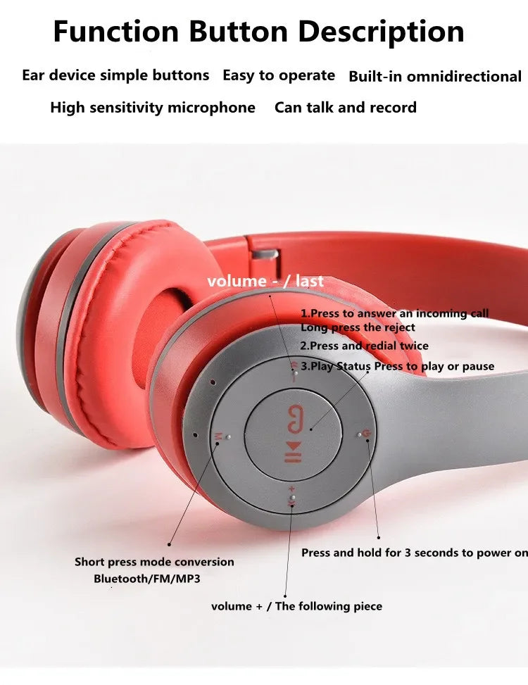 Bluetooth 5.0 Foldable HIFI Earphones"